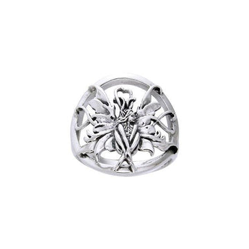 Blue Fairy Silver Ring TRI525 - Jewelry